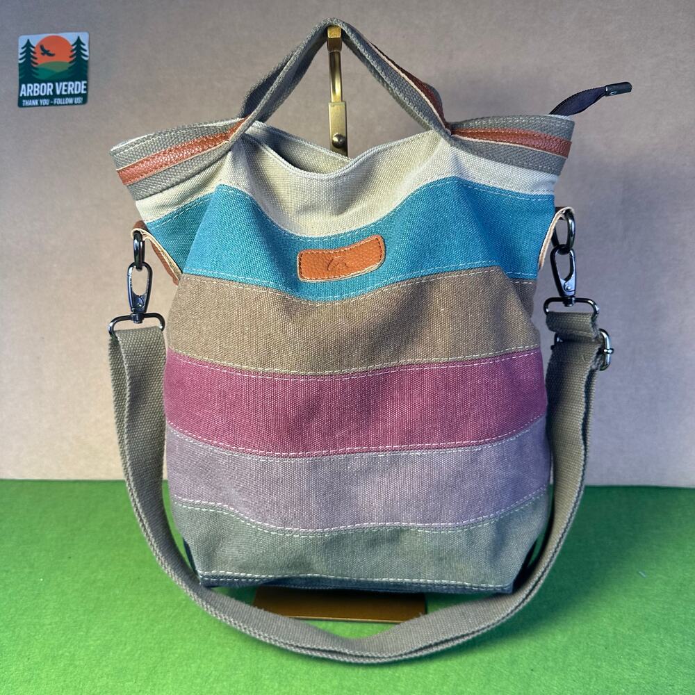 KAUKKO K2 Canvas Crossbody Handbag adjustable removable strap